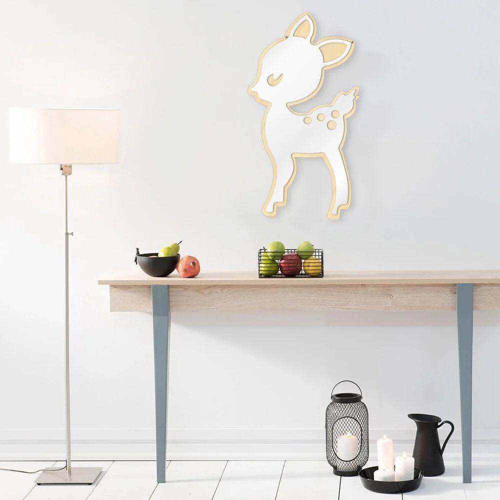Deer shaped mirror - Kids room decoration 3 Deer shaped mirror - Kids room decoration - Image 3